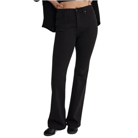 NWT Madewell Skinny Flare Jeans in Black Frost Size 25 - Picture 4 of 15